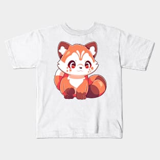 Simple drawn cute red panda Kids T-Shirt